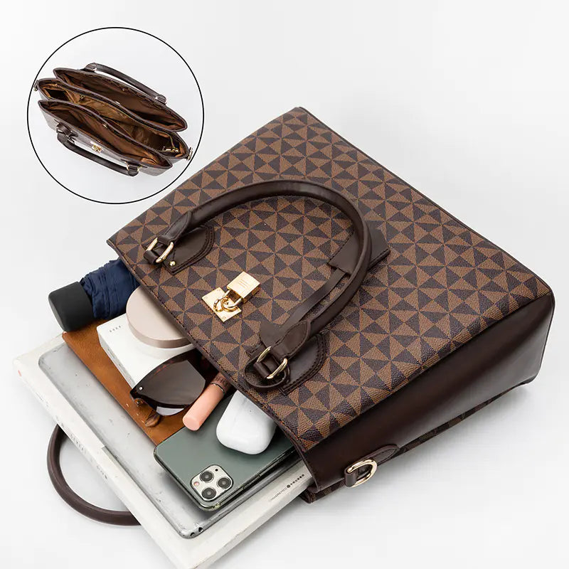 Stylish Large Capacity Women's Tote Bag with Print